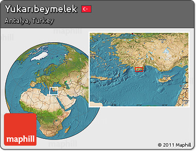 Satellite Location Map of Yukarıbeymelek