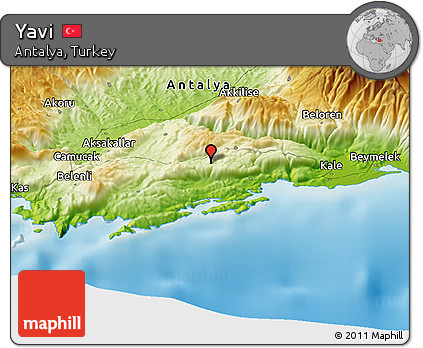 Physical Panoramic Map of Yavi