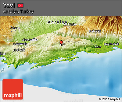 Physical Panoramic Map of Yavi