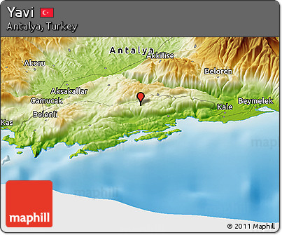 Physical Panoramic Map of Yavi