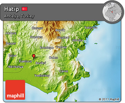 Physical 3D Map of Hatip