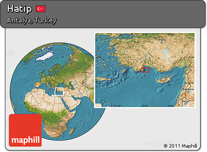 Satellite Location Map of Hatip