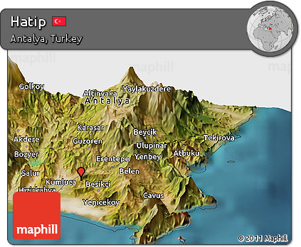 Satellite Panoramic Map of Hatip