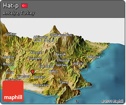 Satellite Panoramic Map of Hatip