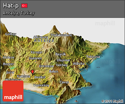 Satellite Panoramic Map of Hatip