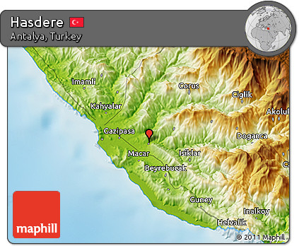 Physical 3D Map of Hasdere