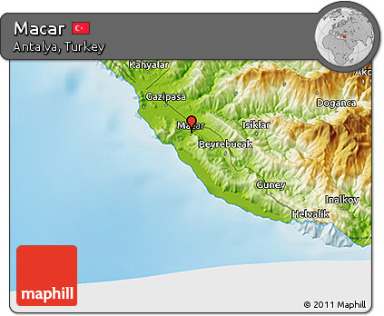 Physical 3D Map of Macar