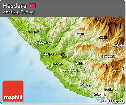 Physical 3D Map of Hasdere