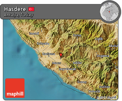 Satellite 3D Map of Hasdere