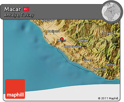 Satellite 3D Map of Macar