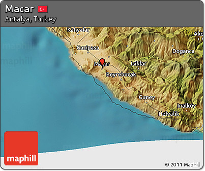 Satellite 3D Map of Macar