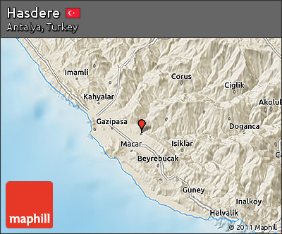 Shaded Relief 3D Map of Hasdere