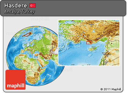 Physical Location Map of Hasdere