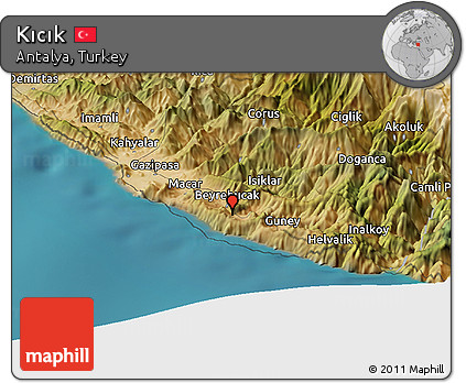 Satellite Panoramic Map of Kıcık