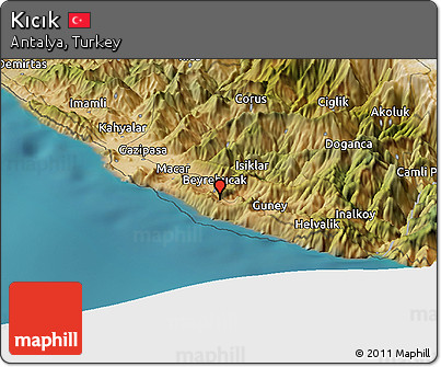 Satellite Panoramic Map of Kıcık