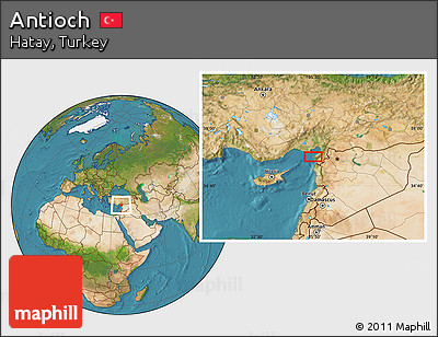 Satellite Location Map of Antioch