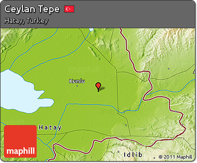 Physical 3D Map of Ceylan Tepe