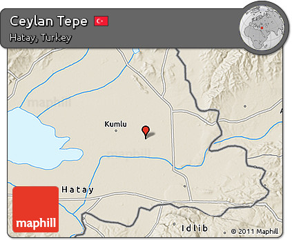 Shaded Relief 3D Map of Ceylan Tepe