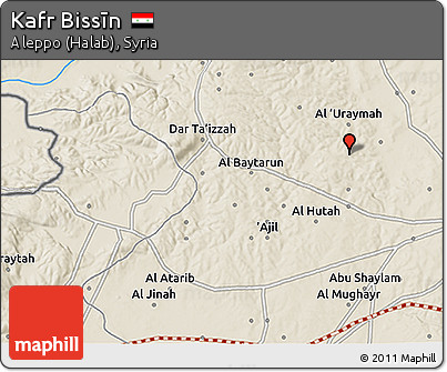 Shaded Relief 3D Map of Kafr Bissīn