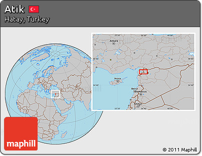 Gray Location Map of Atik