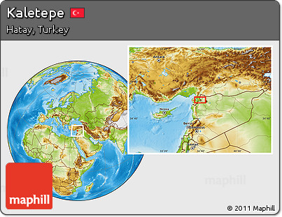 Physical Location Map of Kaletepe