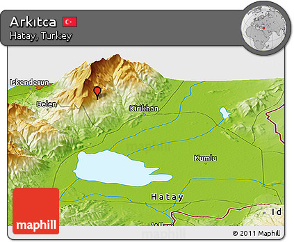 Physical Panoramic Map of Arkıtca