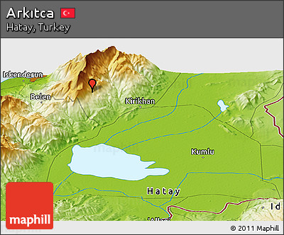 Physical Panoramic Map of Arkıtca