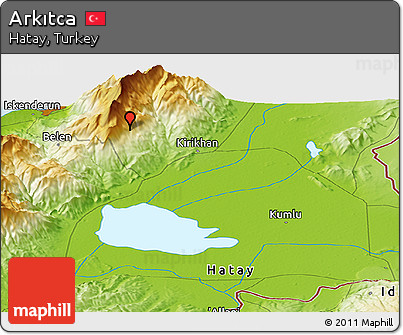 Physical Panoramic Map of Arkıtca