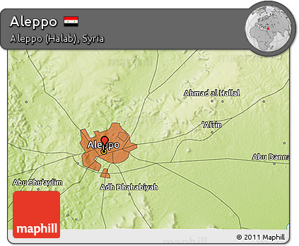 Physical 3D Map of Aleppo