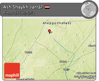 Physical 3D Map of Ash Shaykh Jarrāḩ