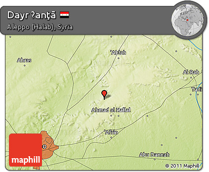 Physical 3D Map of Dayr Ḩanţā