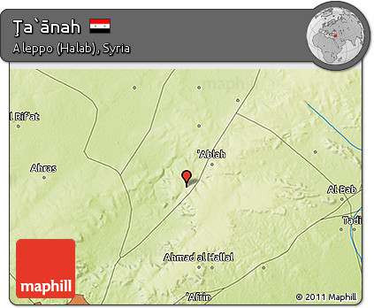 Physical 3D Map of Ţa`ānah