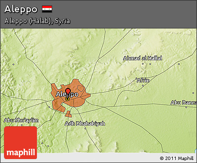 Physical 3D Map of Aleppo
