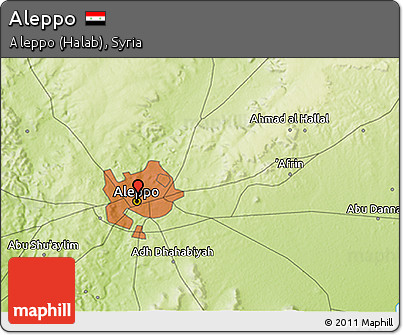 Physical 3D Map of Aleppo