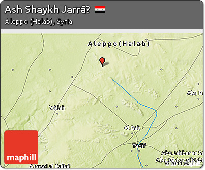 Physical 3D Map of Ash Shaykh Jarrāḩ