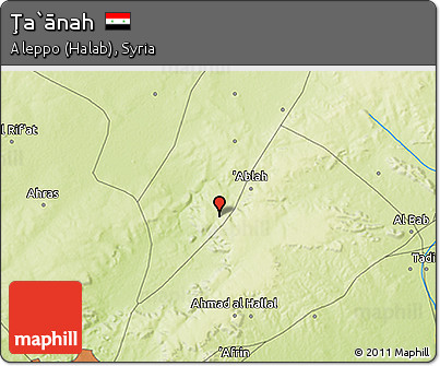 Physical 3D Map of Ţa`ānah
