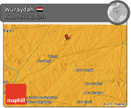 Political 3D Map of Wuraydah