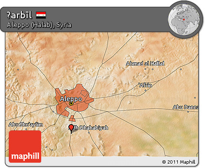 Satellite 3D Map of Ḩarbīl