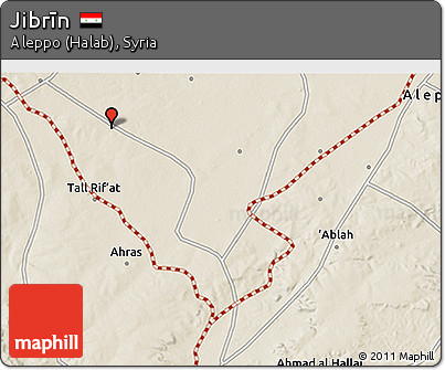 Shaded Relief 3D Map of Jibrīn