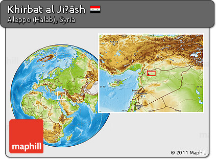 Physical Location Map of Khirbat Al Jiḩāsh