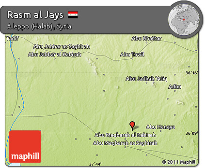 Physical Map of Rasm Al Jays