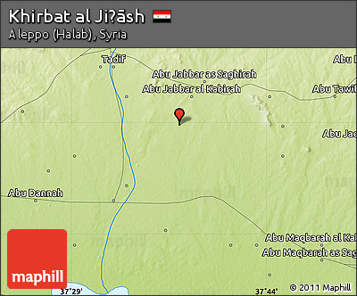 Physical Map of Khirbat Al Jiḩāsh