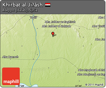 Physical Map of Khirbat Al Jiḩāsh