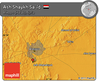 Political Map of Ash Shaykh Sa`īd