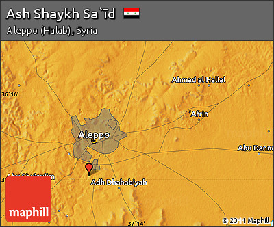 Political Map of Ash Shaykh Sa`īd