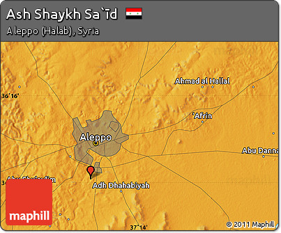 Political Map of Ash Shaykh Sa`īd