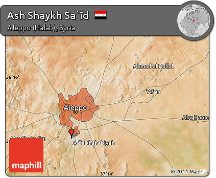 Satellite Map of Ash Shaykh Sa`īd