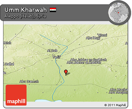 Physical Panoramic Map of Umm Kharwah