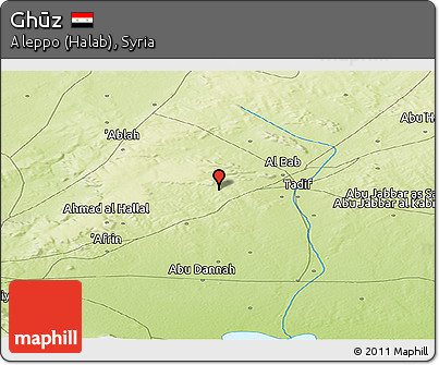 Physical Panoramic Map of Ghūz