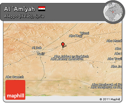 Satellite Panoramic Map of Al `Amīyah